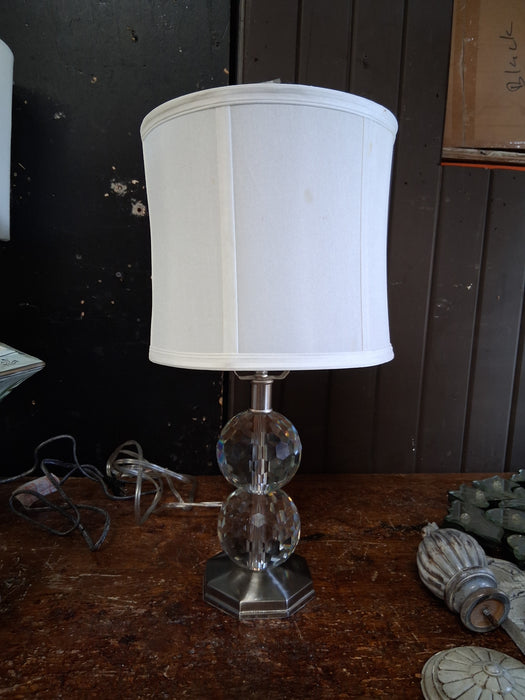HOLLYWOOD REGENCY STYLE CRYSTAL BOUDOIR LAMP