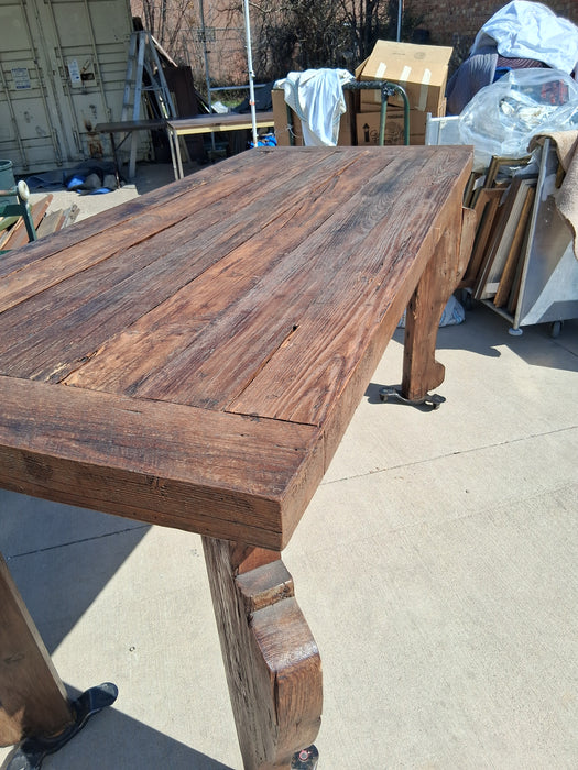 LONG BAR HEIGHT RUSTIC TABLE