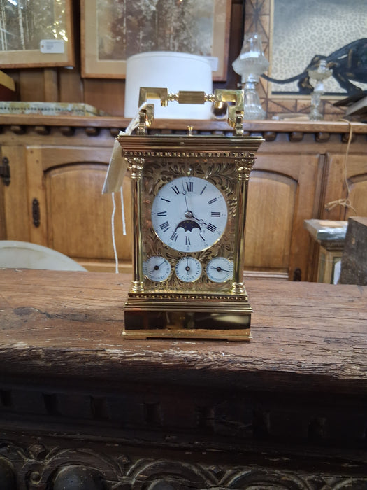 LARGE FRENCH L'EPEE  CARRIAGE CLOCK WITH BOX AND KEY