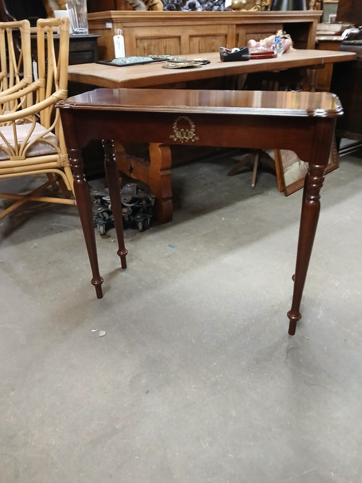 THE BOMBAY COMPANY SMALL MAHOGANY CONSOLE