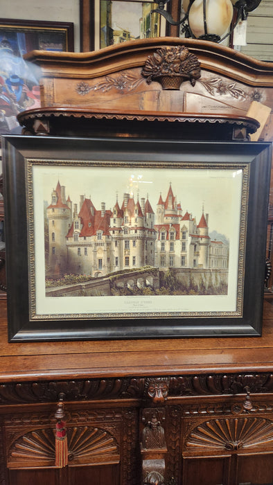 LARGE  CHATEAU PRINT- NOT OLD