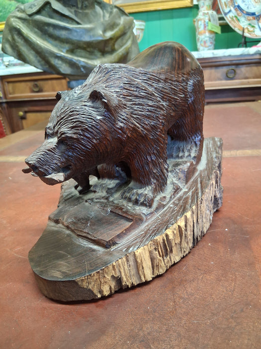 CARVED  WOOD JAPANESE BEARS