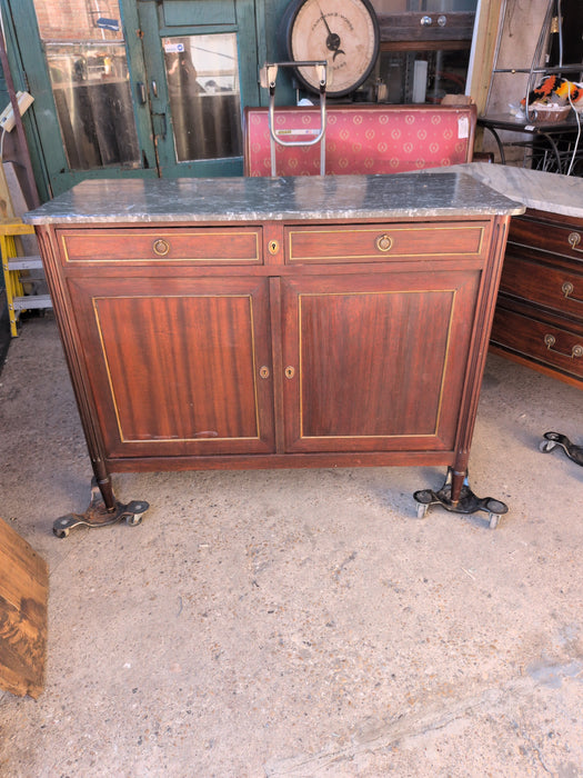 LOUIS XVI GREY MARBLE TOP SERVER