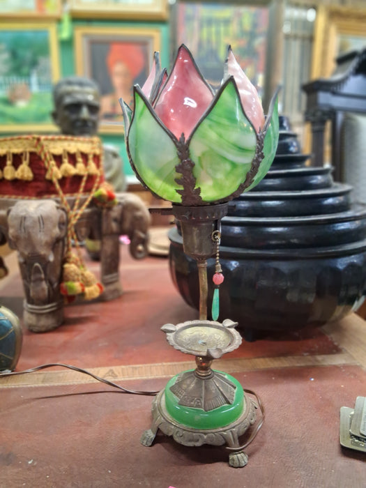 STAINED GLASS DECO TULIP LAMP