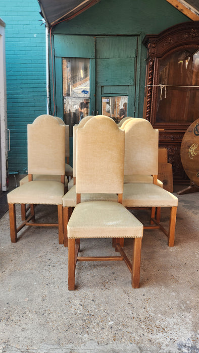 SET OF 10 UPHOLSTERED DINING CHAIRS