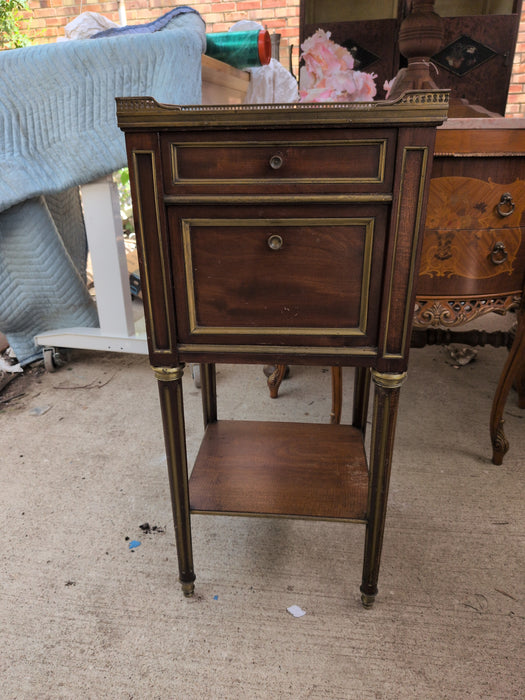MARBLE TOP LOUIS XVI NIGHT STAND