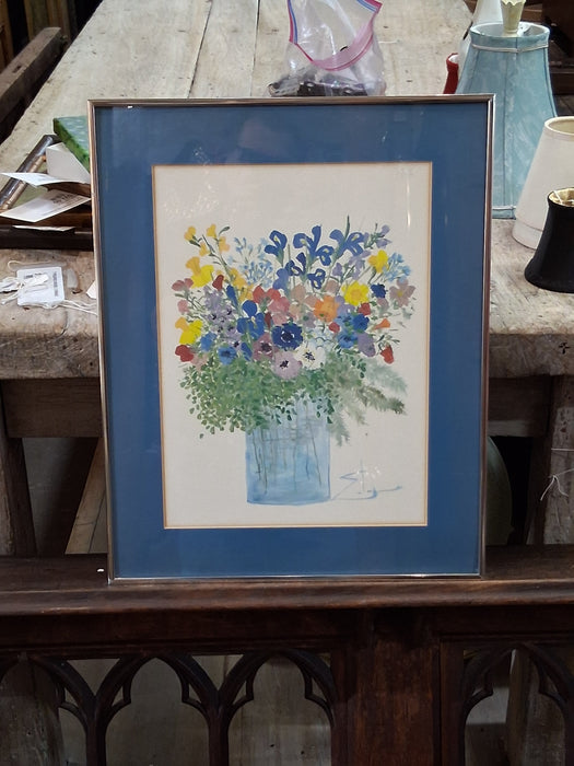 FRAMED FLORAL STILL LIFE PRINT