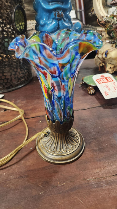 TULIP ART GLASS TINY LAMP