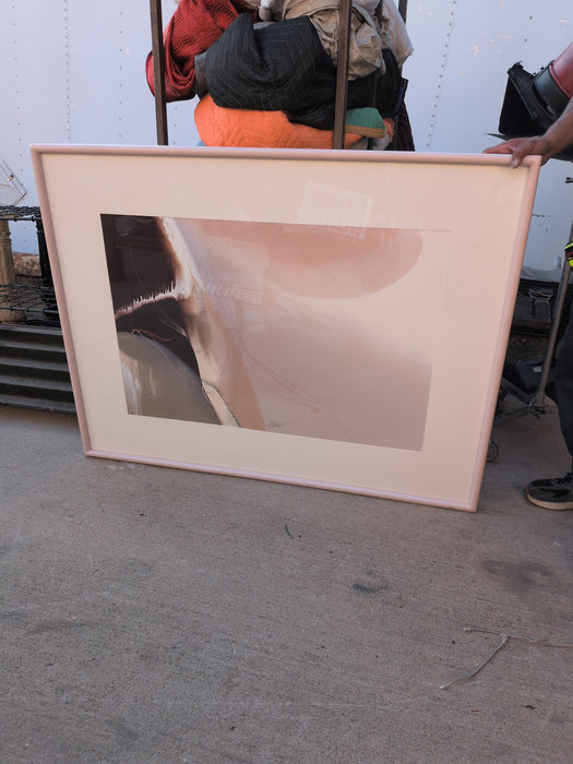 LARGE SIGNED ABSTRACT WATERCOLOR