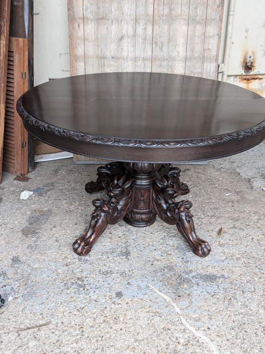 LOW FRENCH OAK GRIFFIN PEDESTAL BASE TABLE