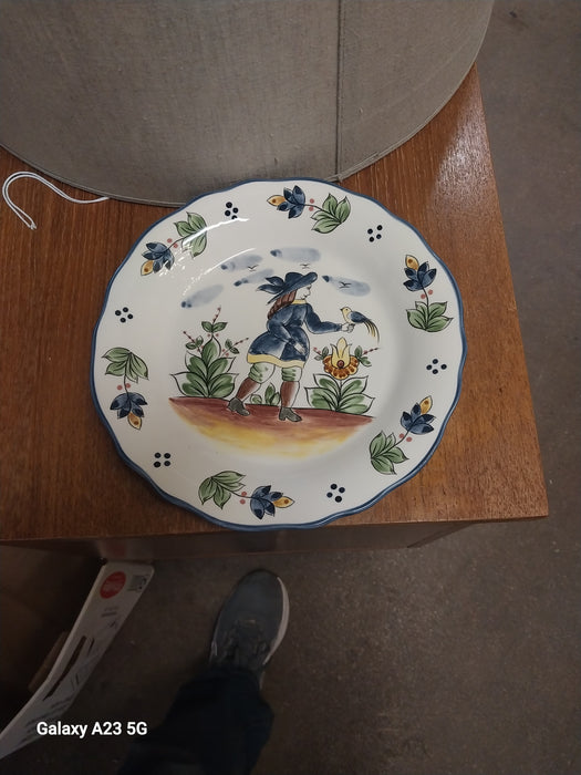 FIGURAL PAINTED PLATE