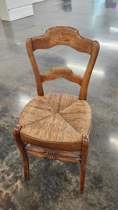 LOUIS XV SMALL RUSH SEAT CHAIR