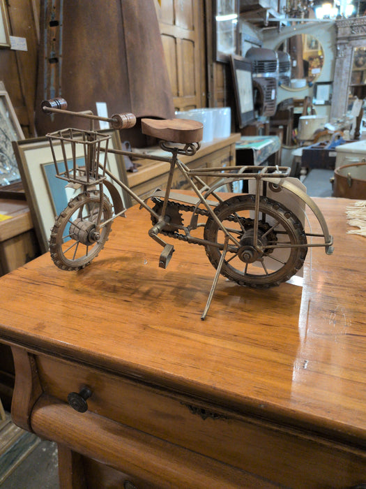 METAL BICYCLE STATUE