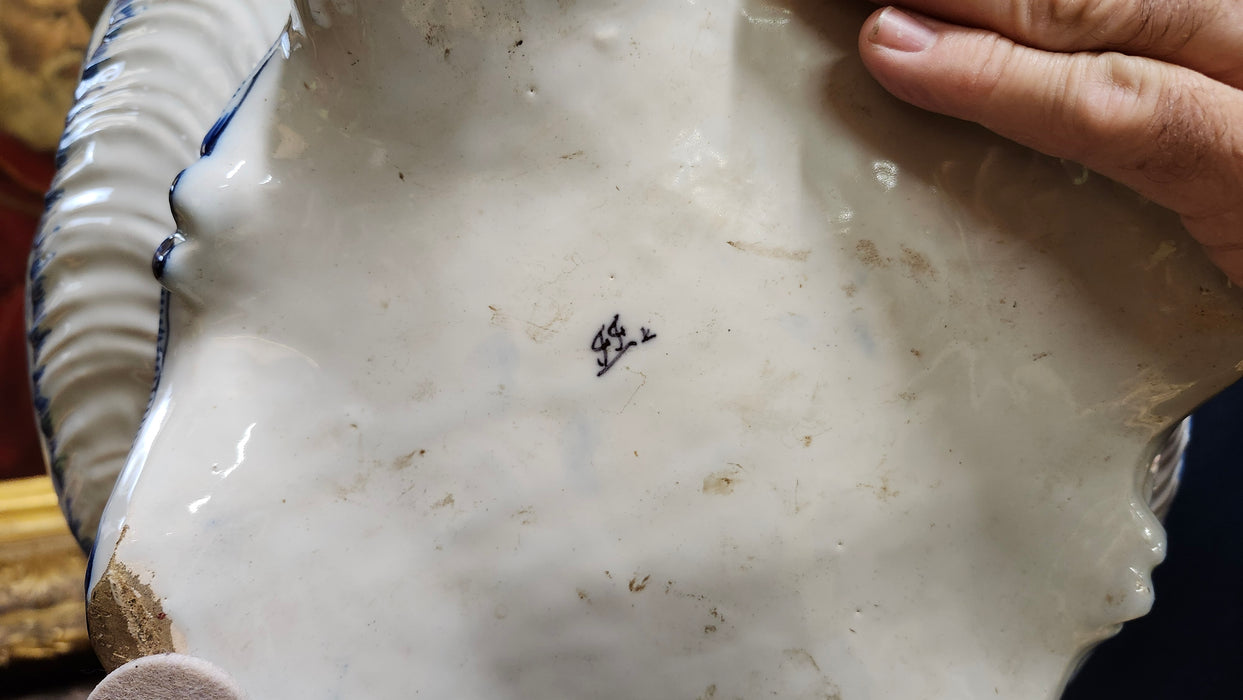 LARGE BLUE AND WHITE JARDINIERE