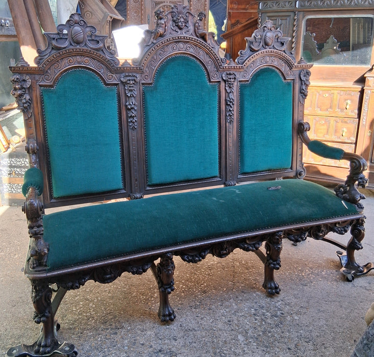 LARGE HIGH BACK GRIFFIN SETTEE OR SOFA