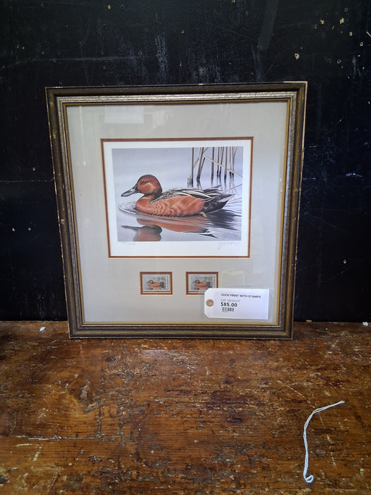 DUCK PRINT WITH STAMPS