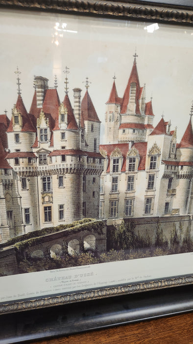 LARGE  CHATEAU PRINT- NOT OLD