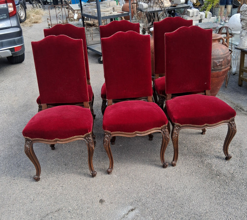 SET OF 6 HIGHBACK LOUIS XV CHAIRS