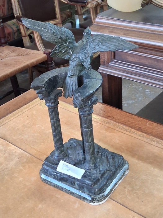 EAGLE ON MARBLE BASE STATUE