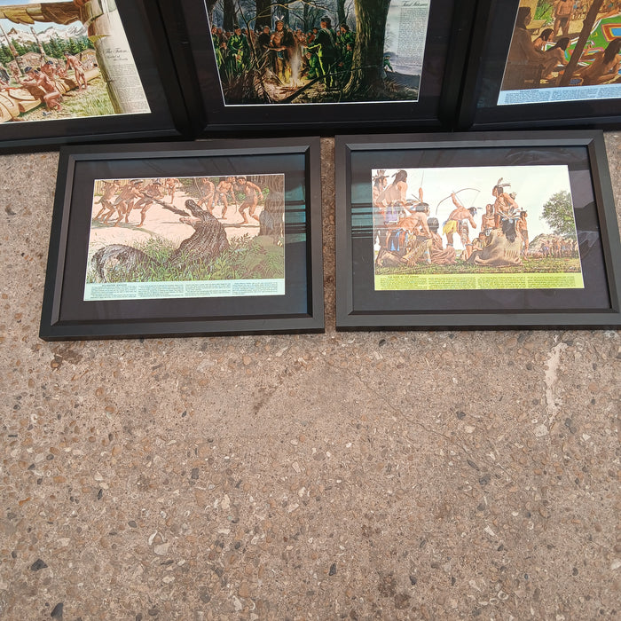 FRAMED PONTIAC INDIAN PRINT