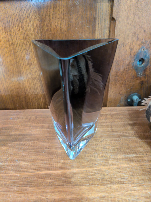 PURPLE TRIANGULAR VASE