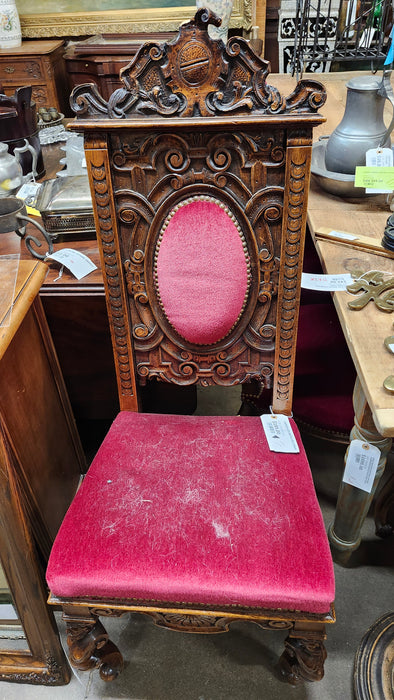 CARVED ATLANTIS LEG CHAIR
