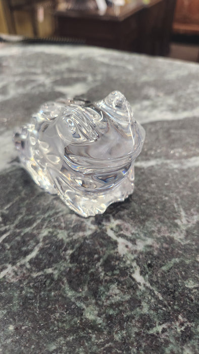 WATERFORD CRYSTAL FROG PAPER WEIGHT