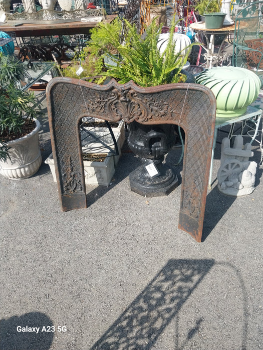 FRENCH STYLE CAST IRON FIREPLACE SURROUND