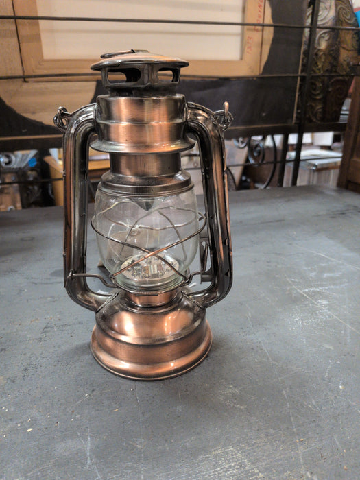 NOT OLD COPPER LANTERN- LED 1 OF 6