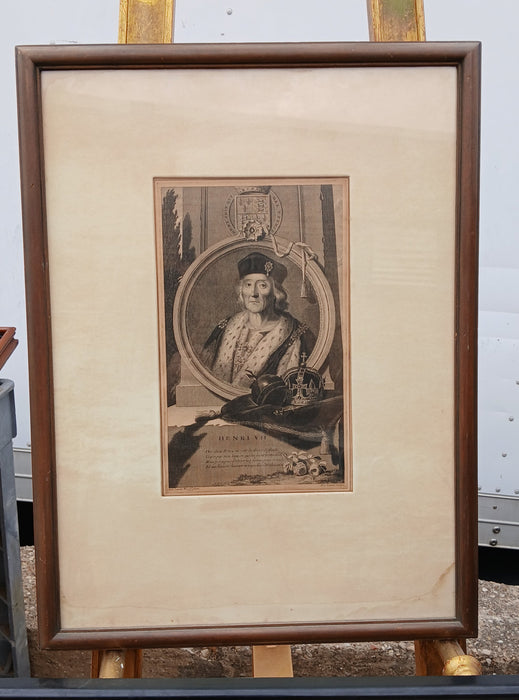 ENGRAVING OF KING HENRI VII AS FOUND