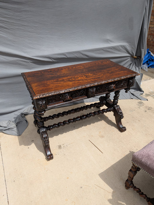 FRENCH OAK BARLEY TWIST CONSOLE