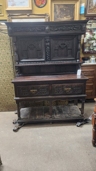 18TH CENTURY SERVER WITH TALL BACK