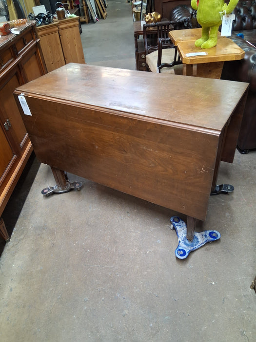 LARGE CHERRY DROPLEAF TABLE-AS FOUND