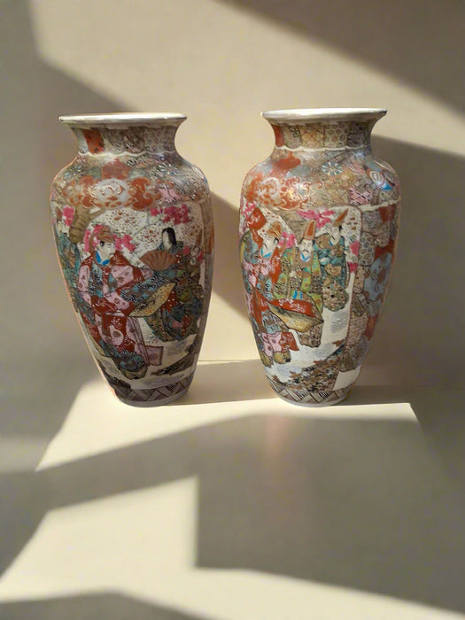 PAIR OF AS FOUND SATSUMA VASES