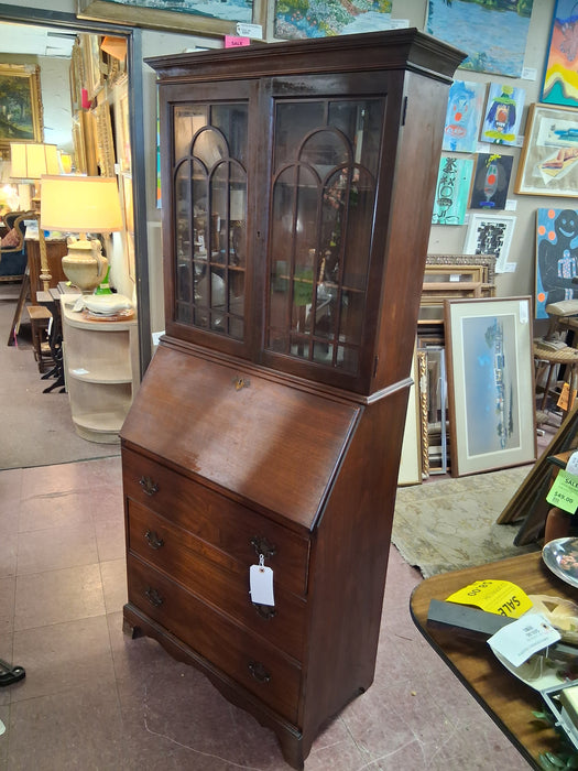 FEDERAL STYLE MAHOGANY DROP FRONT SECRETARY BOOKCASE
