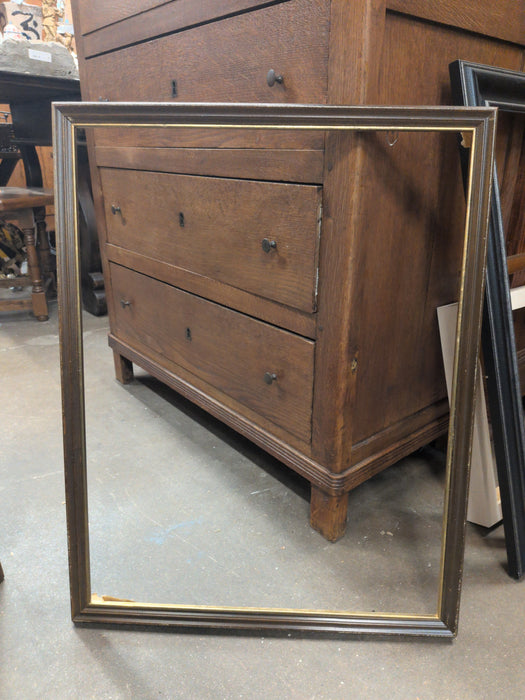 THIN BROWN WOOD FRAME WIRH GILT LINER