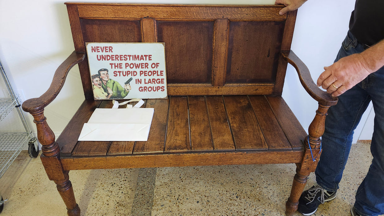 OAK ENGLISH 2 BENCH 19TH CENTURY