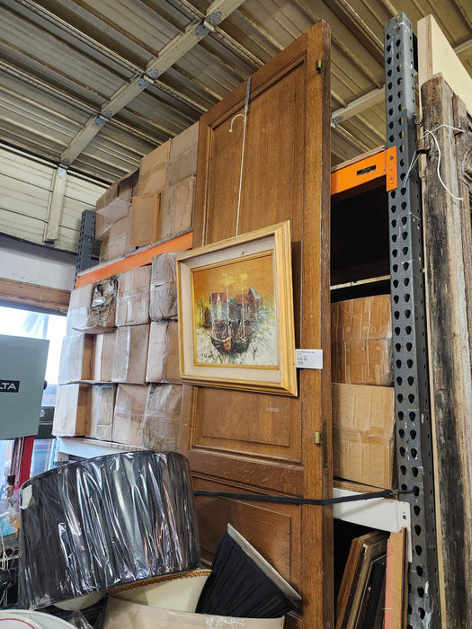 10' TALL 3 PANEL OAK DOOR