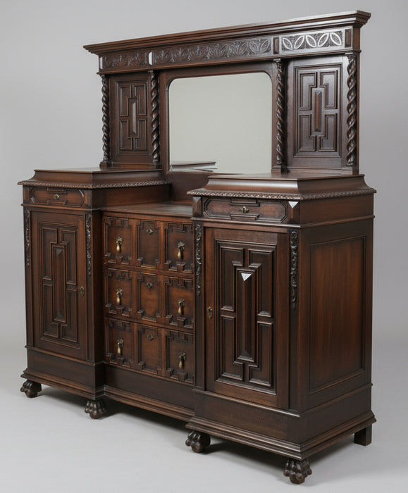 JACOBEAN SIDEBOARD WITH MIRROR