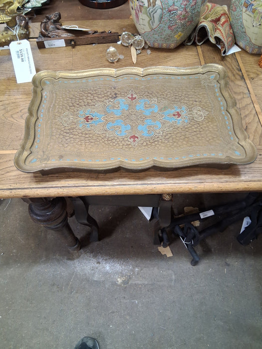 RECTANGULAR SCALLOPED EDGE FLORENTINE TABLE TRAY TOP
