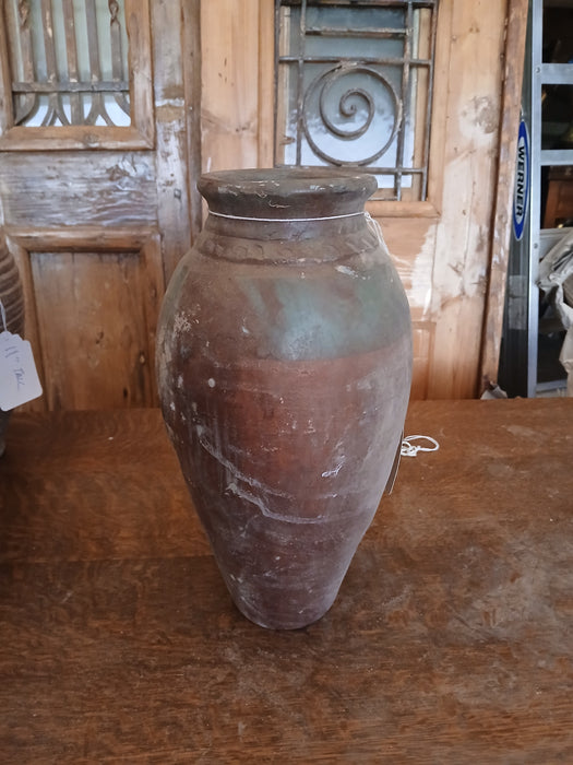 BROWN GLAZED TERRA COTTA VASE