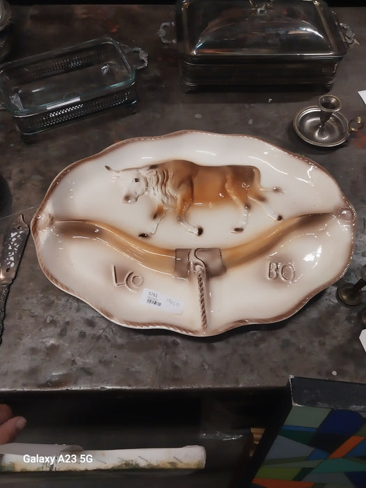 DIVIDED COW TRAY BY LANE AND COMPANY CIRCA 1958