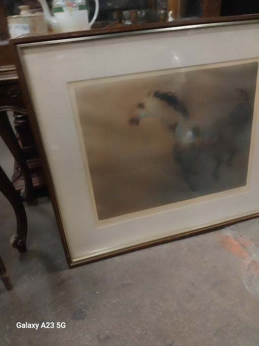 PASTEL PRINT OF A HORSE-SIGNED AND NUMBERED
