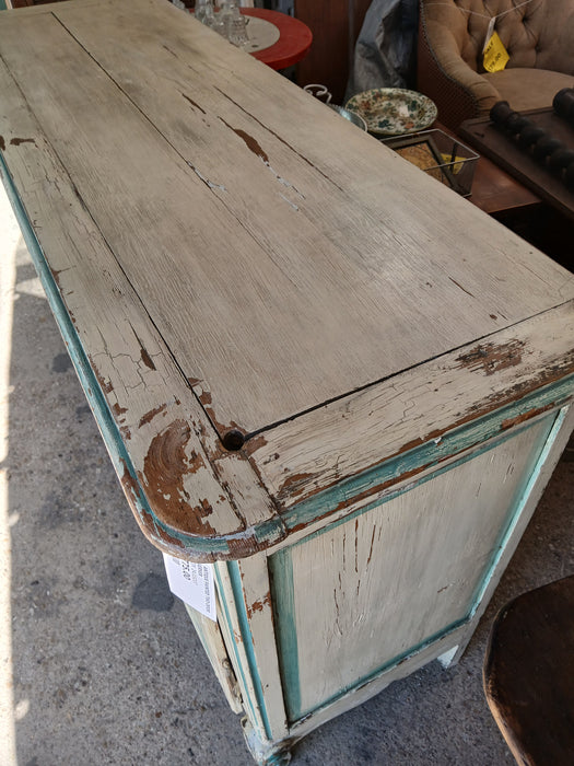 ANTIQUE PAINTED TWO-DOOR SERVER