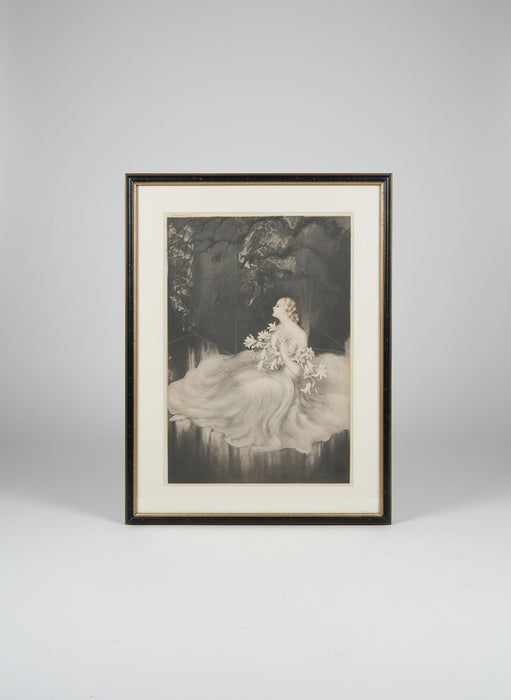 SIGNED ICART HAND COLORED ETCHING