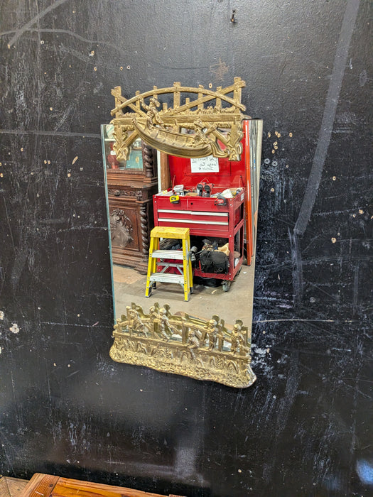 HUCKLEBERRY FINN BRASS FARMED MIRROR