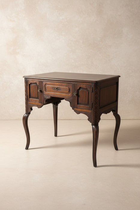 TALL 19TH CENTURY CABRIOLE LEG DESK