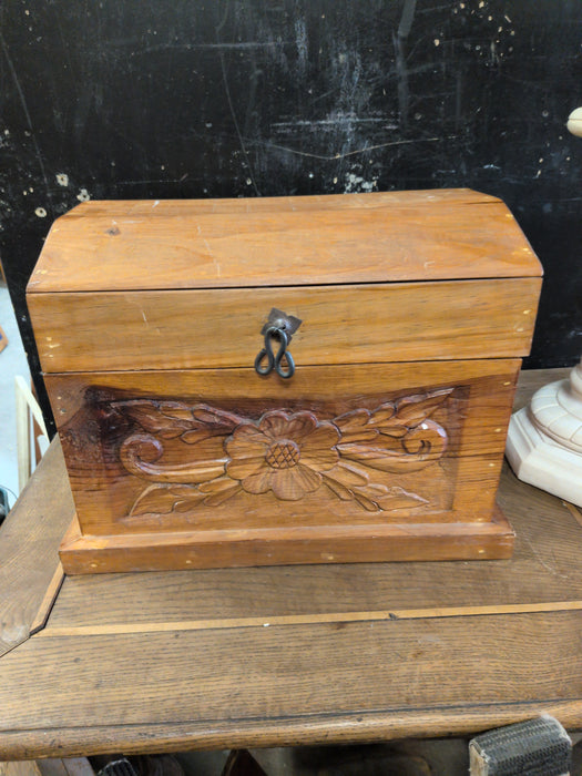 WOODEN TREASURE CHEST - NOT OLD