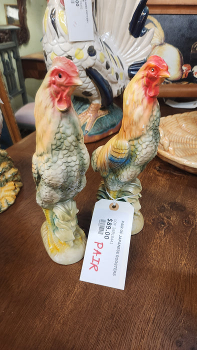 PAIR OF JAPANESE ROOSTERS