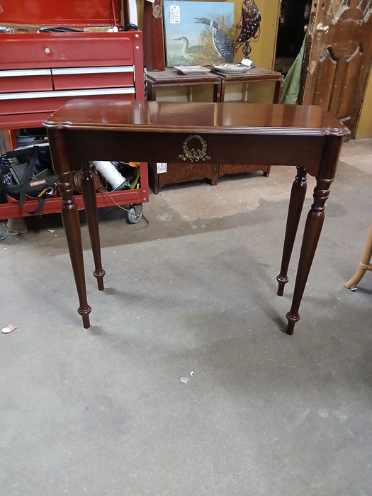 THE BOMBAY COMPANY SMALL MAHOGANY CONSOLE